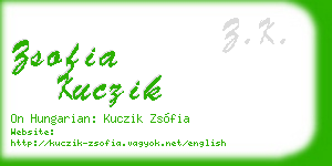 zsofia kuczik business card