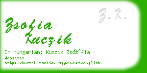 zsofia kuczik business card